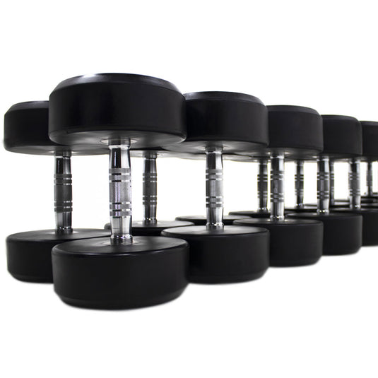 Powercore Round Rubber Dumbbells 47.5kg (Pair) view 2